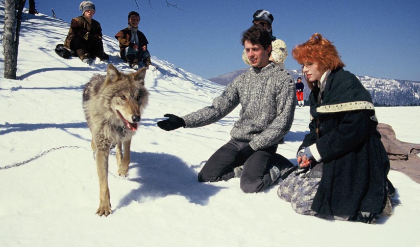 Christophe Mourthé et Mylène Farmer sur le tournage du clip 