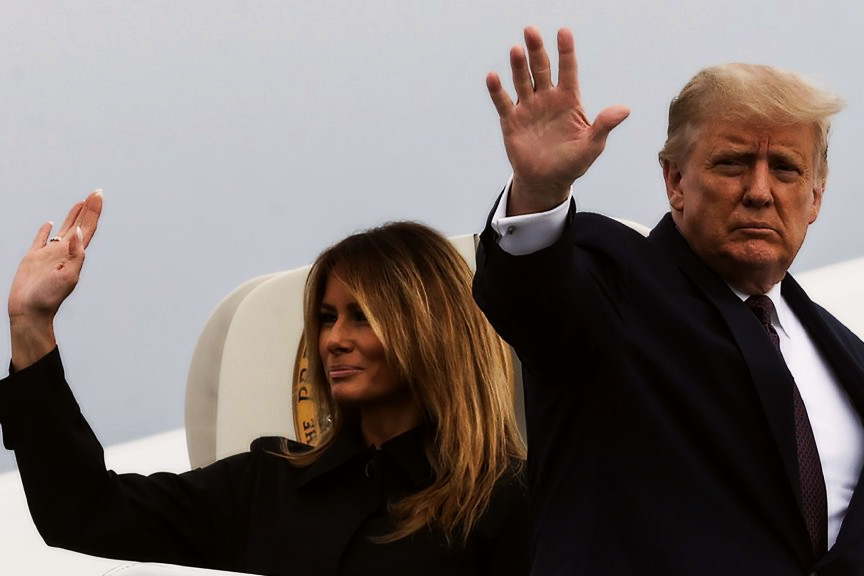 Donald Trump et sa femme Mélania ont voyagé à bord d'Air Force One. Copyright@Reuter. L'Echo Magazine